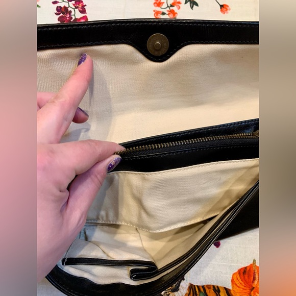 Charles David Pony Hair & Leather Black & Brown Clutch Bag - Picture 10 of 10